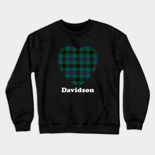The DAVIDSON Family Tartan 'Love Heart' Design Crewneck Sweatshirt